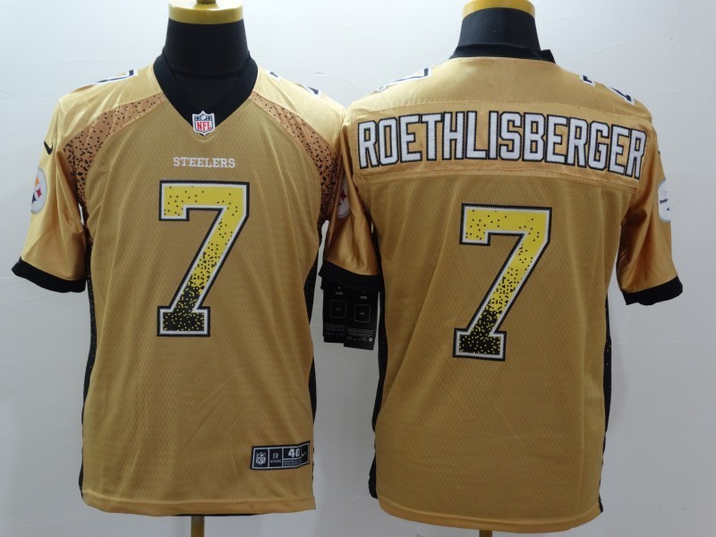 Men's Pittsburgh Steelers Ben Roethlisberger #7 Gold Jersey